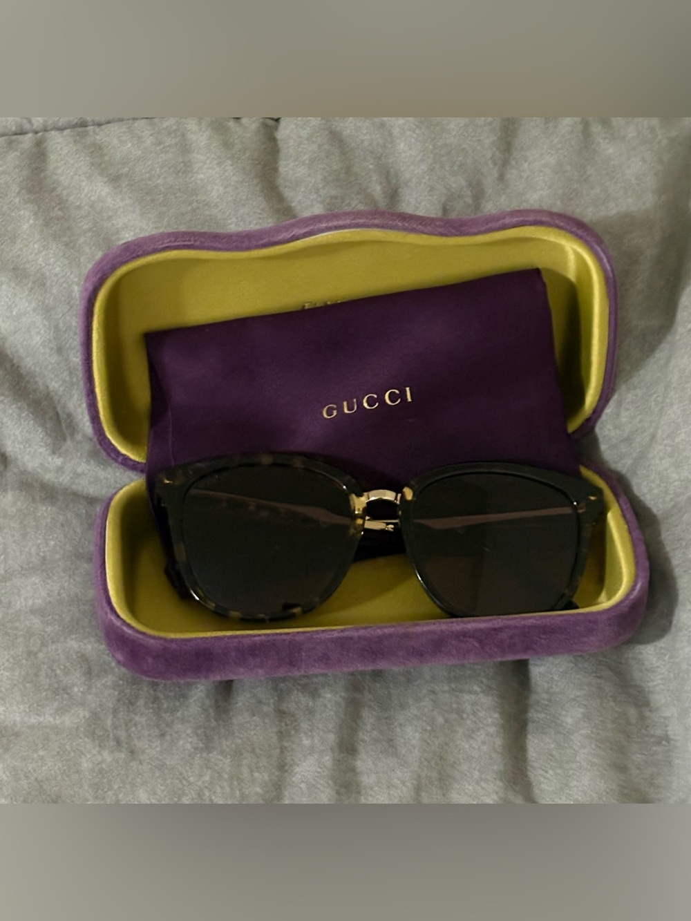 GUCCI Black Tortoiseshell Sunglasses - Women's Designer Shades